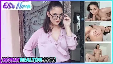 Real Estate Hustle: Junior Agent Ellie Novas Trades Closings for Creamy Sex